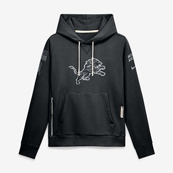 Women's Nike Black Detroit Lions 2026 Salute to Service Sideline Dri-FIT Pullover Hoodie