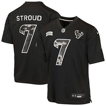 Youth Nike C.J. Stroud Black Houston Texans 2026 Salute to Service Game Jersey
