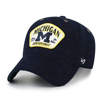 Unisex '47 Navy Michigan Wolverines Accordia Corduroy MVP Adjustable Hat