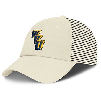 Men's Nike White West Virginia Mountaineers Vault Logo Striped Club Adjustable Hat