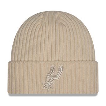 Men's New Era Cream San Antonio Spurs Color Pack Cuffed Knit Hat