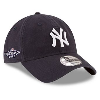 Men's New Era Navy New York Yankees 2026 MLB Postseason Side Patch 9TWENTY Adjustable Hat