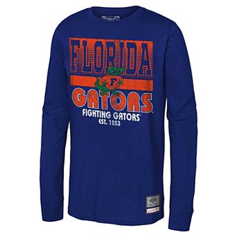Youth Mitchell & Ness Royal Florida Gators Retro Big Game Long Sleeve T-Shirt