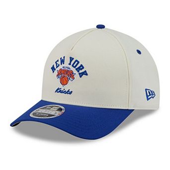 Men's New Era White New York Knicks Arch 9FORTY A-Frame M-Crown Adjustable Hat