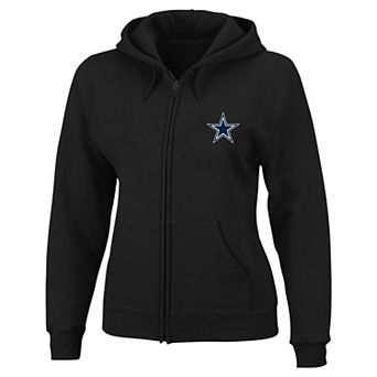 Women's Fanatics Black Dallas Cowboys Plus Size Full-Zip Hooded Sweatshirt