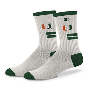 Unisex Starter Cream Miami Hurricanes Premiere Cushioned Crew Socks
