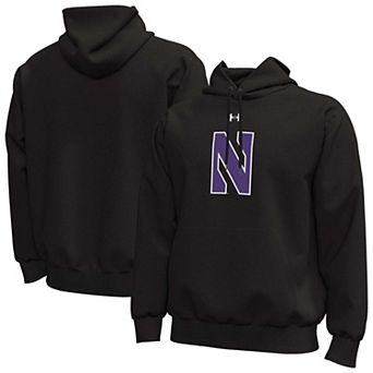 Men's Under Armour Black Northwestern Wildcats Core Icon Fleece Pullover Hoodie