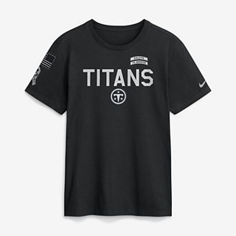 Men's Nike Black Tennessee Titans 2026 Salute to Service Sideline Dri-FIT T-Shirt