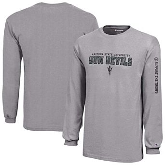 Youth Champion Heather Gray Arizona State Sun Devils Operation Hat Trick Long Sleeve T-Shirt