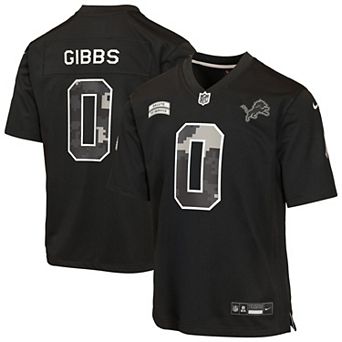 Youth Nike Jahmyr Gibbs Black Detroit Lions 2026 Salute to Service Game Jersey