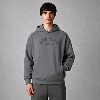 Men's Levelwear Gray New York Jets Luxe Zone Pullover Hoodie