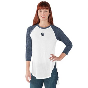 Women's G-III 4Her by Carl Banks White New York Yankees All Star 3/4-Sleeve Raglan T-Shirt