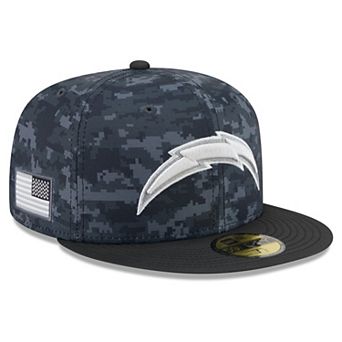 Men's New Era Black Los Angeles Chargers 2026 Salute To Service 59FIFTY Fitted Hat