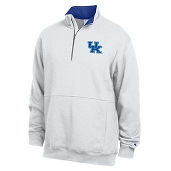 Men's Champion White Kentucky Wildcats Fleece Quarter-Zip Pullover