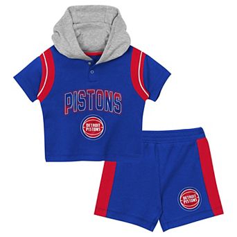 Preschool Outerstuff Blue Detroit Pistons Get Back Short Sleeve Hoodie & Shorts Two-Pack Set