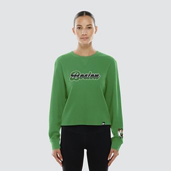 Women's New Era Kelly Green Boston Celtics Micro Thermal Long Sleeve T-Shirt