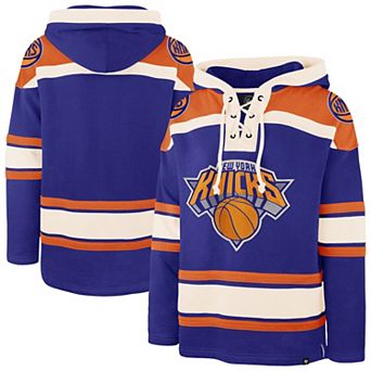 Men's '47 Blue New York Knicks Big & Tall Lacer Hoodie