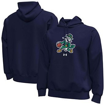 Men's Under Armour Navy Notre Dame Fighting Irish Core Icon Fleece Pullover Hoodie
