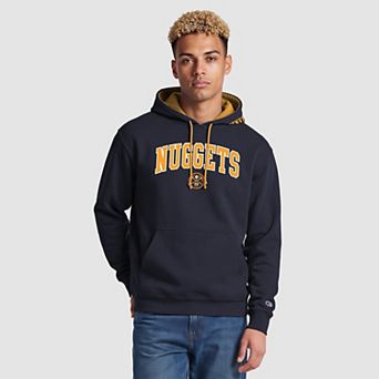 Men's Champion Navy Denver Nuggets Contrast Liner Pullover Hoodie
