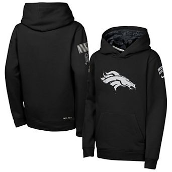 Youth Nike Black Denver Broncos 2026 Salute to Service Club Fleece Pullover Hoodie