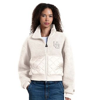 Women's Starter White Oregon Ducks Journeyman Sherpa Full-Zip Jacket