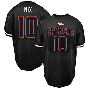 Men's Fanatics Bo Nix Black Denver Broncos Big & Tall Mesh Name & Number T-Shirt