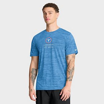 Men's Nike Light Blue Tennessee Titans Velocity Ball Carrier Dri-FIT T-Shirt