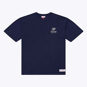 Men's Mitchell & Ness Navy Oklahoma City Thunder Core Essentials T-Shirt