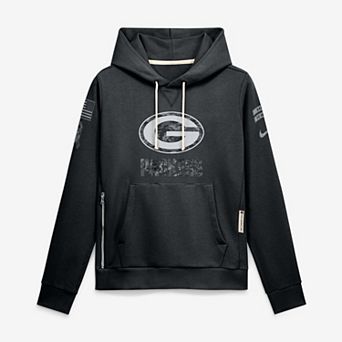 Women's Nike Black Green Bay Packers 2026 Salute to Service Sideline Dri-FIT Pullover Hoodie