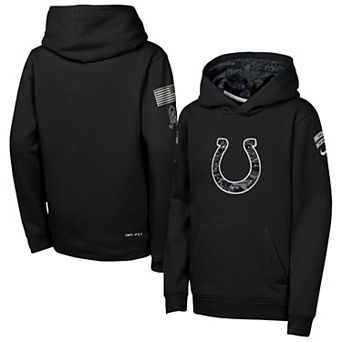 Youth Nike Black Indianapolis Colts 2026 Salute to Service Club Fleece Pullover Hoodie