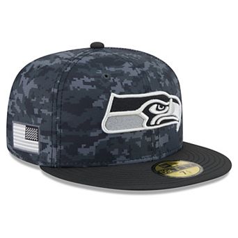Men's New Era Black Seattle Seahawks 2026 Salute To Service 59FIFTY Fitted Hat