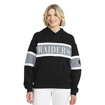 Women's WEAR by Erin Andrews Black Las Vegas Raiders Stripe Hoodie