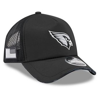 Men's New Era Black Arizona Cardinals 2026 Salute To Service Apex 9FORTY Adjustable Trucker Hat