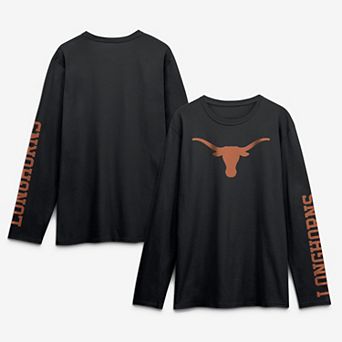 Men's Logo Athletic Black Texas Longhorns Primary Logo Long Sleeve T-Shirt