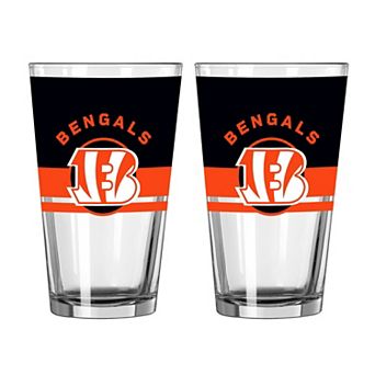 Logo Brands Cincinnati Bengals Two-Piece 16oz. Horizon Pint Glass Set