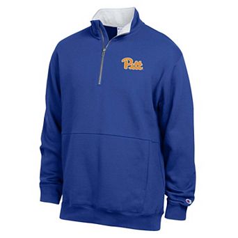 Men's Champion Royal Pitt Panthers Fleece Quarter-Zip Pullover