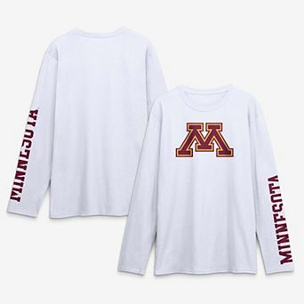 Men's Logo Athletic White Minnesota Golden Gophers Primary Logo Long Sleeve T-Shirt