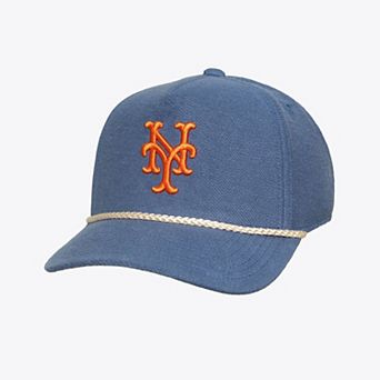 Men's Mitchell & Ness Navy New York Mets Heritage Hues French Terry Snapback Hat