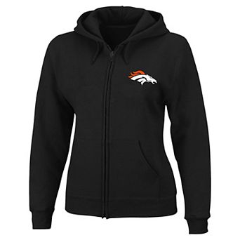 Women's Fanatics Black Denver Broncos Plus Size Full-Zip Hooded Sweatshirt