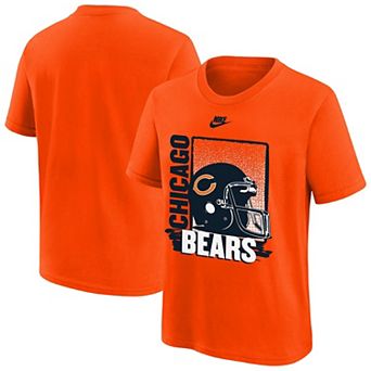 Youth Nike Orange Chicago Bears Vintage Helmet T-Shirt