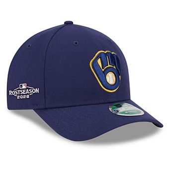 Men's New Era Navy Milwaukee Brewers 2026 MLB Postseason Side Patch 9FORTY Adjustable Hat