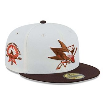 Men's New Era Cream San Jose Sharks Pumpkin Spice 59FIFTY Fitted Hat