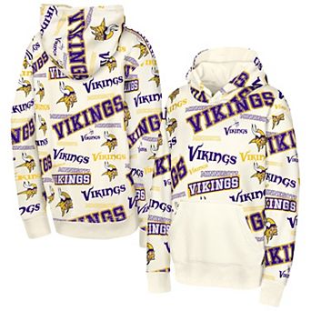 Youth Outerstuff Cream Minnesota Vikings Shake & Bake Hoodie