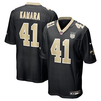 Men's Nike Alvin Kamara Black New Orleans Saints Team 60th Season Game Jersey
