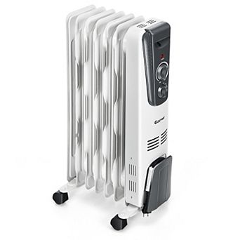 Costway 1500W Electric Oil Filled Radiator Space Heater 5.7 Fin Thermostat Room Radiant