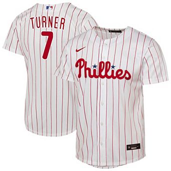 Youth Nike Trea Turner White Philadelphia Phillies Home Replica Jersey