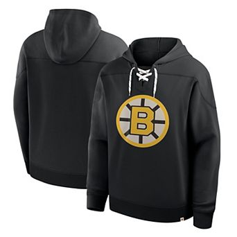 Men's Fanatics Black Boston Bruins Fleece French Terry Pullover Hoodie
