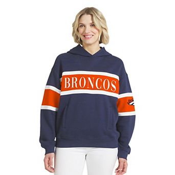 Women's WEAR by Erin Andrews Navy Denver Broncos Stripe Hoodie