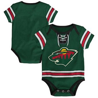 Newborn Outerstuff Green Minnesota Wild Hockey Bodysuit