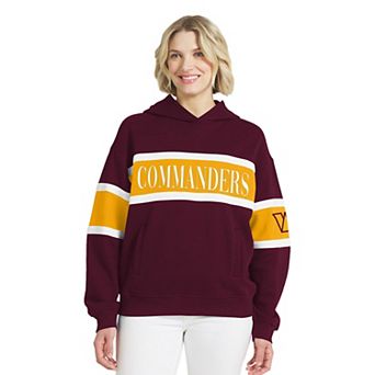 Women's WEAR by Erin Andrews Burgundy Washington Commanders Stripe Hoodie
